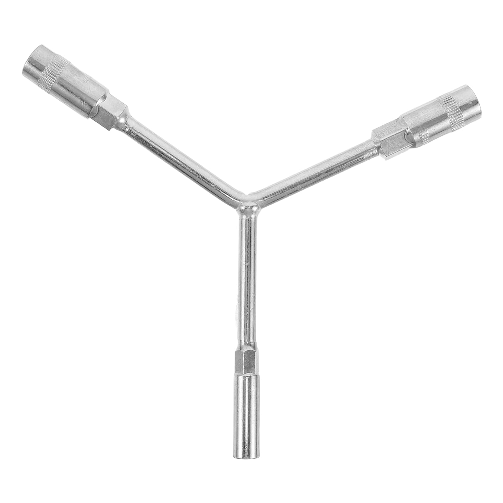 Llave de tubo de 3 vías PRETYZOOM de acero de aleación 10mm y 12mm para válvulas de coche