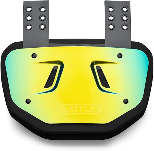 Battle Sports Prism Football Back Plate – Hard Shell Lower Back Protector with Contoured Foam for High-Impact Protection for Adult and Youth