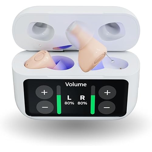 Audien Atom X Hearing Aid Device for Seniors & Adults with Hearing Loss - OTC Bluetooth Hearing Aids w/Charging Case, 48+ Hour Battery Life - Easy Touchscreen Control, Comfortable & Discreet Design (atom-x)