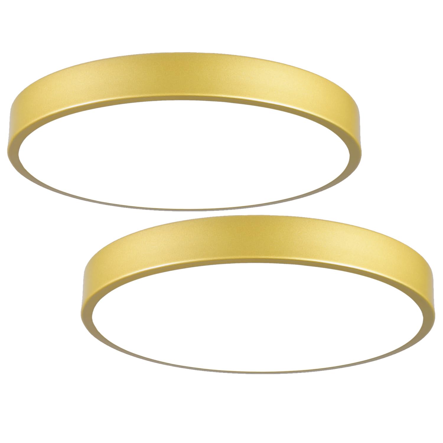 Photo 1 of Cuaulans Gold Flush Mount LED Ceiling Light - 9 Inch, 2 Pack