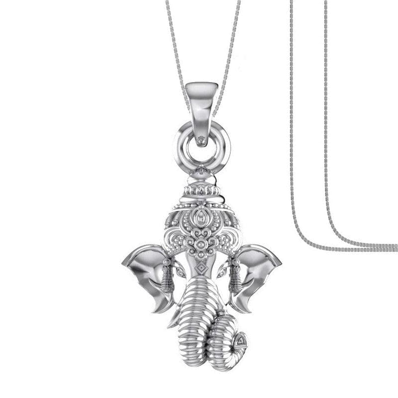 Pendentif en argent sterling chaîne vénitienne pour homme et femme avec petite gemme