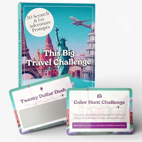 Your Lifestyle Business Scratch-Off Travel Activity Cards, 50 Adventure Prompts & Dares for...