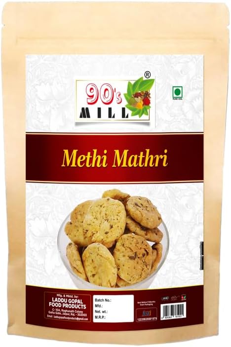 90's MILL Methi Mathri Chai Time Matthi Snack | Authentic Handmade ...