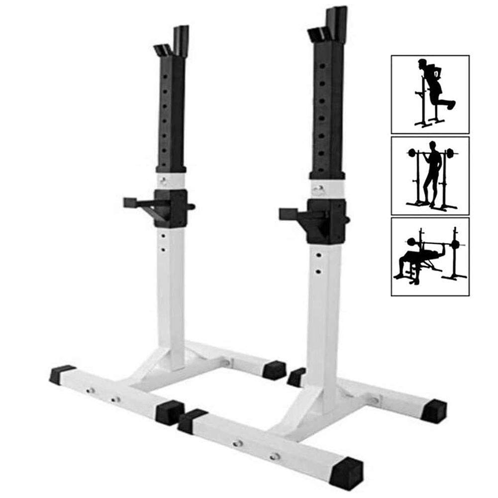OTQEFTN Squat Rack Adjustable Bench Press Stands, Multi-Function Barbell Rack, Home Gym Weight Lifting Fitness Equipment, Max Load 260KG