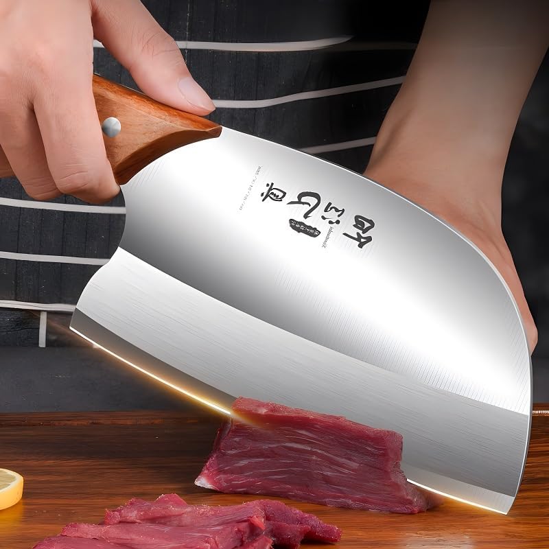 Meat Cleaver,Cleaver Knife Round Headed Sharp Bone Chopping Knife, Dual Purpose Knife For Cutting, Fish Killing Knife, Bone Chopping Knife (Size : Round head Knife), LAMAJIGA5844