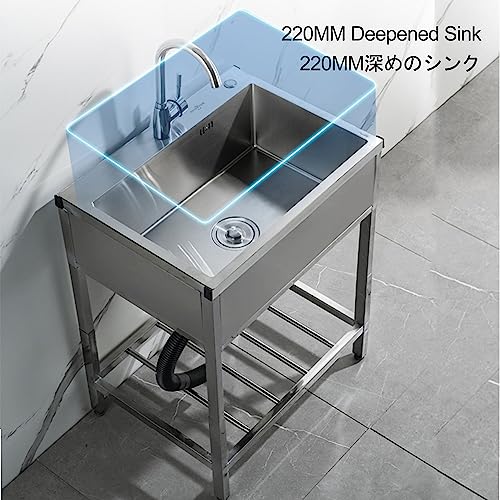 Évier de cuisine utilitaire en acier inoxydable pour camping et garage - 4