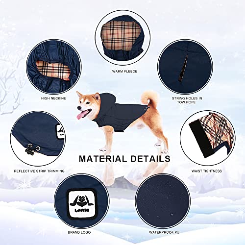 Capa de chuva à prova d'água, capa de chuva impermeável para cães com tira refletiva, capa de chuva