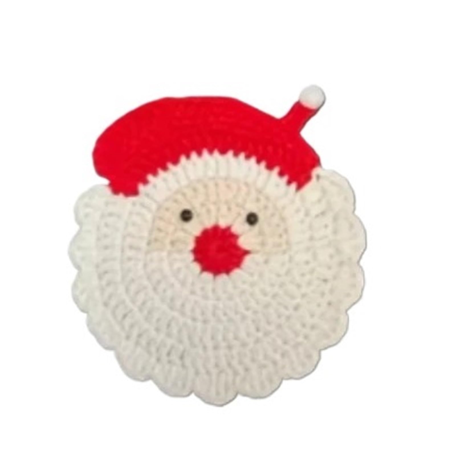 Sous-verres du père noël au crochet pour sublimer vos apéritifs et pauses café en hiver