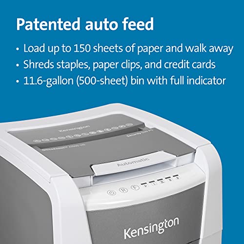 Kensington Shredder - New OfficeAssist 150-Sheet Auto-Feed Micro Cut Anti-Jam Paper and Credit Card Home Office Shredder with 11.6 gallons Pullout Wastebasket (K52050AM) の商品画像 1