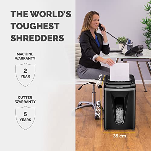 Destructeur de documents Fellowes Powershred Destruction croisée 22 cm 2 x 12 mm 22 boutons 4 rouesroues Micro coupe - vue 10