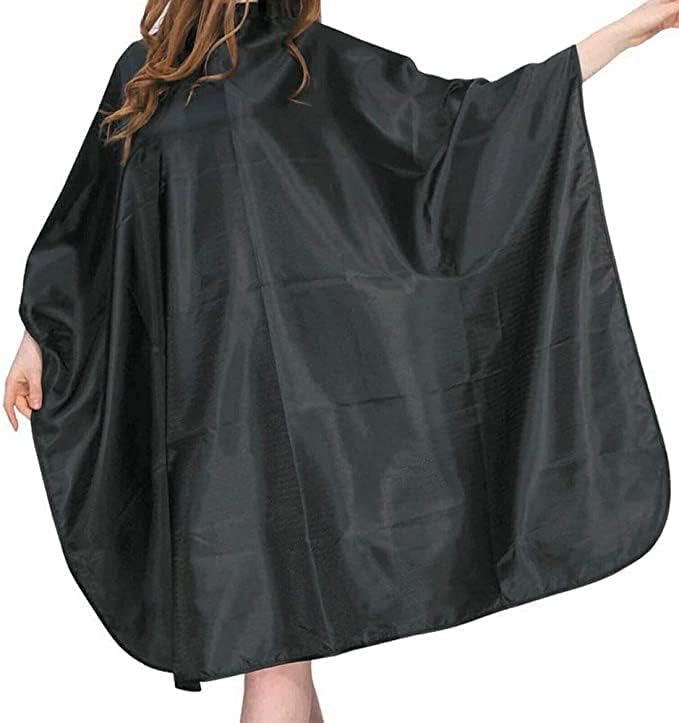 Vista 6 de BELLESTAR Corte de pelo Peluquería Peluquería Cabo Profesional Impermeable Nylon Peluqueros Peluqueros Capa Vestido 55.1x39.4 in, Negro