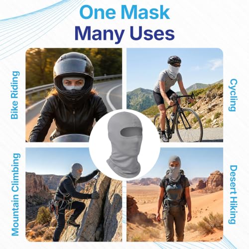 Image of Kingsway Reg Balaclava for Bikers | Full Face Mask Motorcycle Helmet Liner for Men and Women | UV & Dust Protection | 4-Way Stretch Quick Dry | Sweat Absorbing