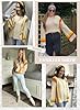 Dokotoo Womens Sweaters Spring Summer 2026 Casual Crewneck Color Block 3/4 Length Sleeve Tops Oversized Baggy Lightweight Comfy Cozy Cable Knit Pullover Sweaters Boho Tops Medium #4