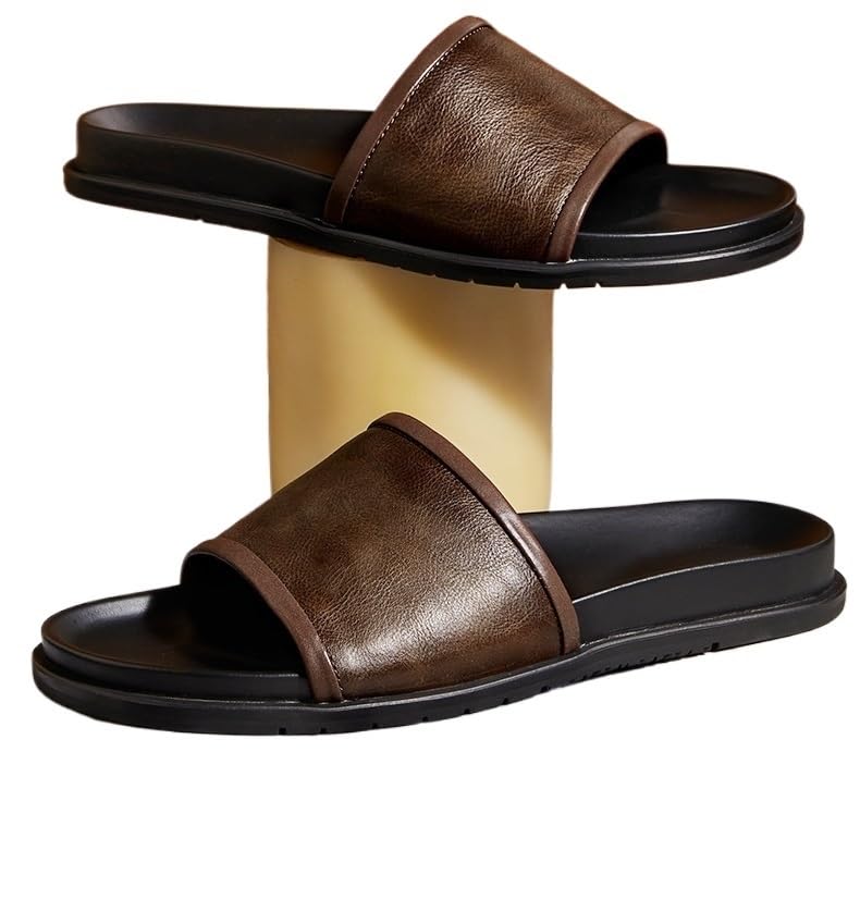 Outdoor Leather Men's Slippers Outdoor Personality Beach Sandals2
