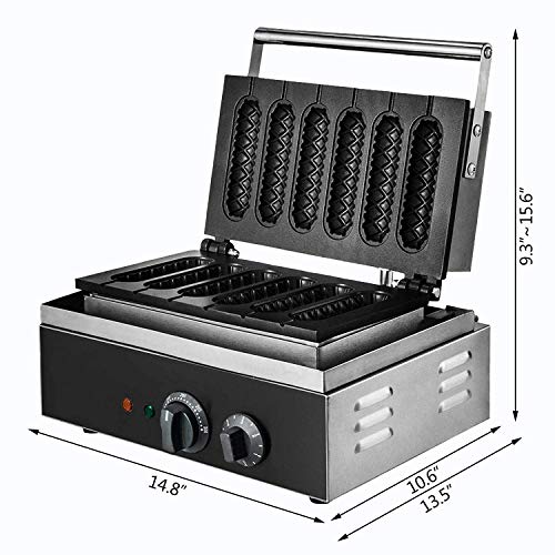YWAWJ 6PCS Corn Dog Maker Waffeln Nonstick Gewerbe Waffeleisen Waffeleisen for Restaurant Kuchen Zimmer, Bäckerei – Bild 3