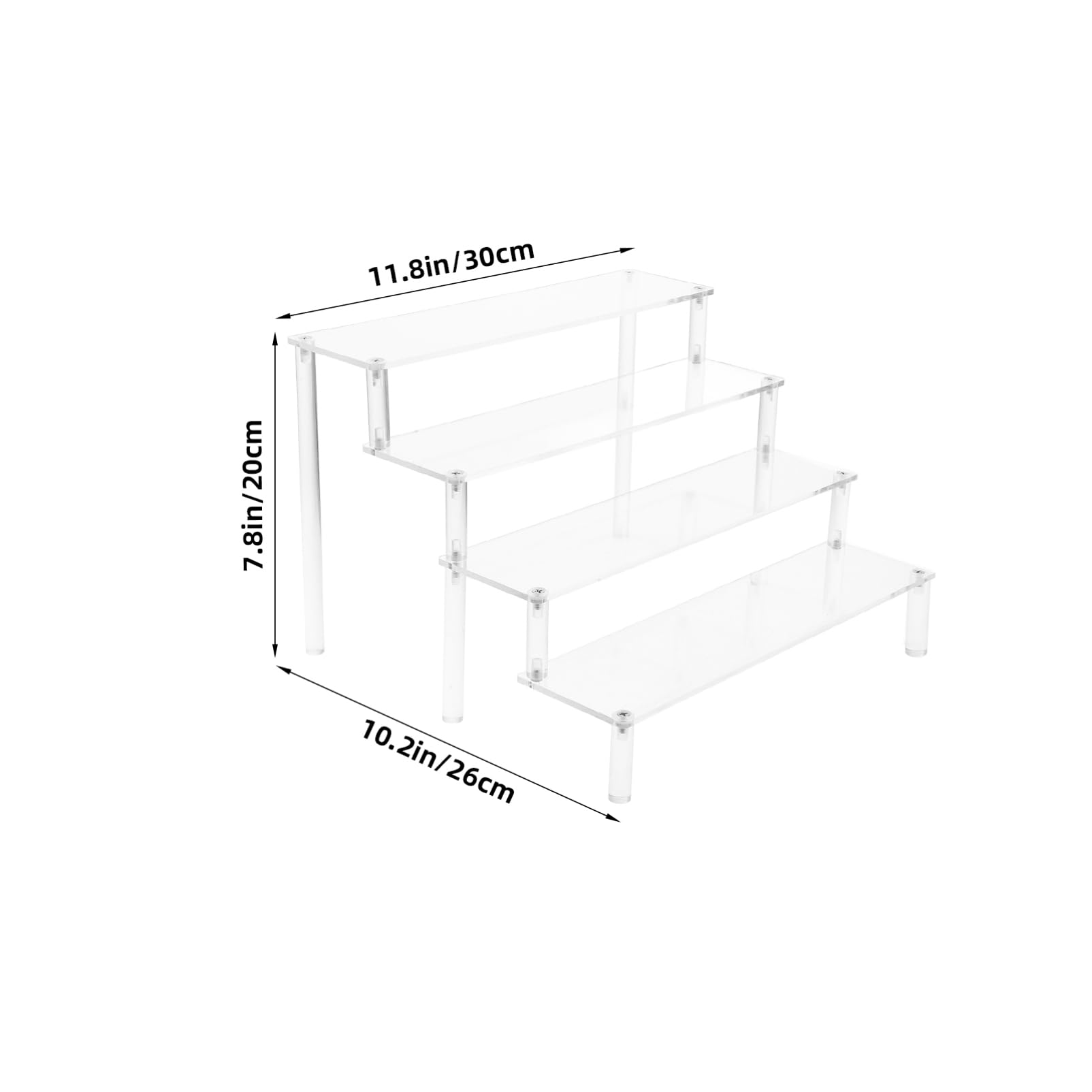 Alipis Présentoir à Figurines à 4 Niveaux en Acrylique Transparent ou Rangement D'objets Décoratifs Pratique et Réutilisable , Décoration Salon