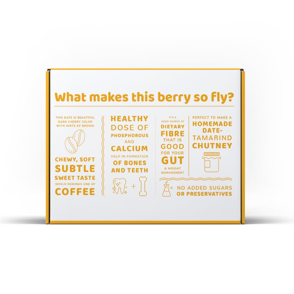 Flyberry Gourmet Kalmi Dates (Khajoor/Khajur) 400g | 100% Natural | Rich in Calcium, Iron and Potassium | Instant Energy