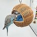 SHGNUY Rattan Bird Nest for Cage，Hanging Parakeet Bed Hammock Hideout Lay Eggs Canary Nest Sleep Parakeet Warm House Hut Parrot Cage Accessories for Cockatiel Budgerigar Finche Canaries