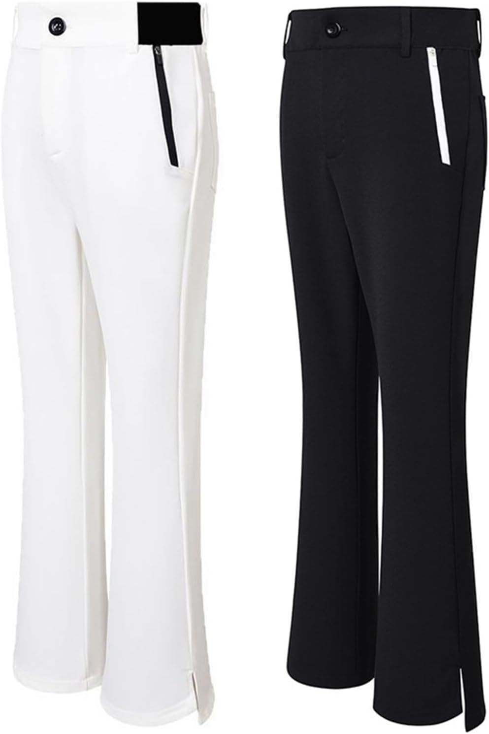 Oyolan Spring Summer Golf Sport Pants for Women - Wide Leg Elastic Flare Slim Fit Quick Dry Ice Silk Cool Outdoor Trousers
