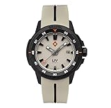 LIV Gravel 001 - Cactus Gray, Swiss Automatic - Dense Carbon Case - Shock Resistant - 3D Dial - 100M Water Resistant - Lightweight Men's Adventure Watch