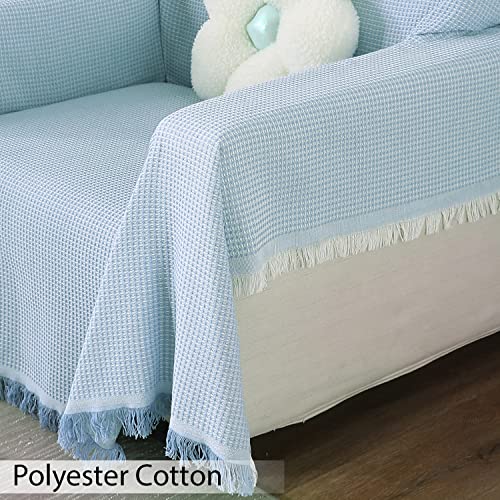 Image of HOKIPO Polyester Cotton Sofa Cover Thick And Soft Throw 1 Seater, 180 (D) X 180 (L) Cm (AR-4638-N4), Multi