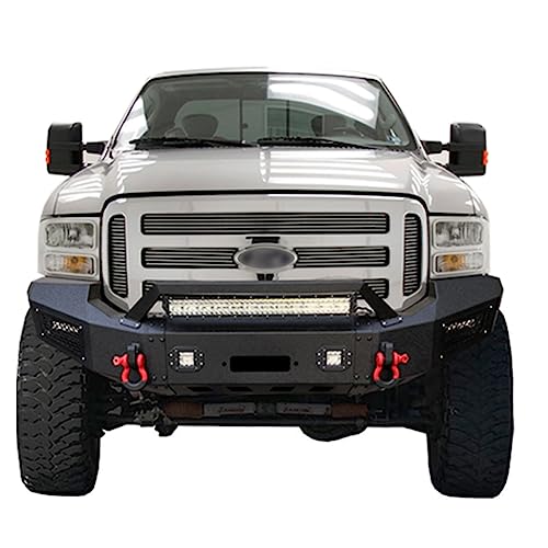 Vijay Front And Rear Bumper Compatible With 2005-2006-2007 Ford F250 F350 Super Duty With Winch Plate And Led Lights #TOP1