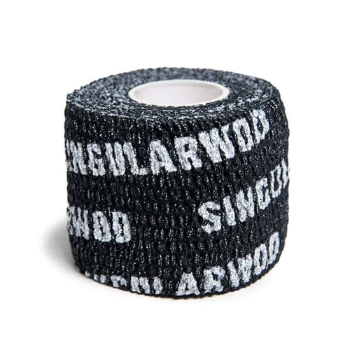SINGULARWOD Finger Tape Negro – Tape Deportivo de Alta Resistencia para Hook Grip y Gimnasia, Protección de Pulgares y Agarre Seguro en Cross Training y Halterofilia