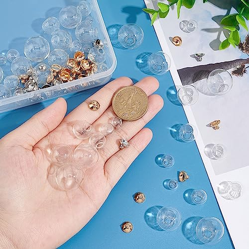 PH PandaHall 42pcs Mini Empty Clear Glass Globe - Image 3