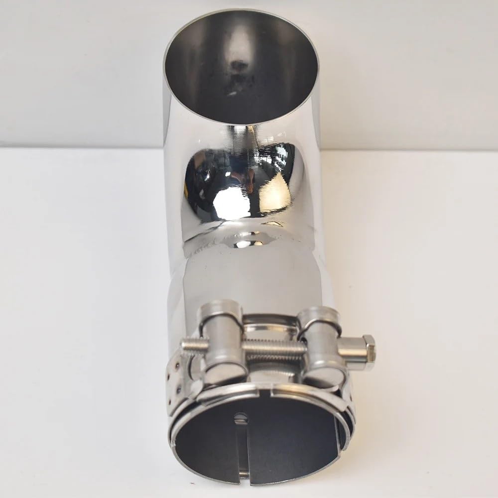 Tuyau d'échappement Silencieux D'échappement Universel Coudé Pour Voiture(57MM)