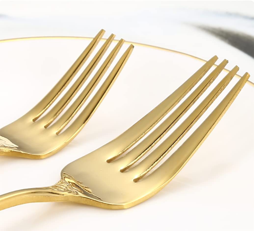 Zestaw sztućców, Zestaw sztućców dla 12 osób, 60 sztuk. Luksusowe zestawy sztućców, Zestaw sztućców polerowanych na lustro, Eleganckie sztućce stołowe do domu/ważnych kolacji, Złote