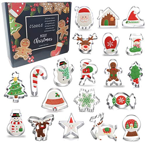 Pan di zenzero, prepara in casa i tipici dolcetti di Natale 3 Csooze Set di Formine per Biscotti Natale Grandi...