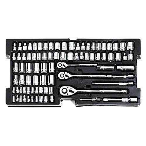 WORKPRO 408piezas Juego de herramientas mecánicas, Caja de herramientas completa para mecánicos con 3 cajones, caja de metal resistente - imagen 6