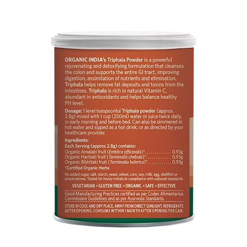 ORGANIC INDIA Pvt. Ltd. Triphala Powder Immune Support 100g - Image 3