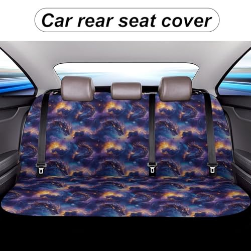 Housses de siège arrière pour camions au design dragon céleste violet - 5