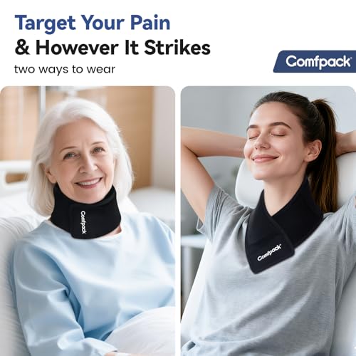 Neck Ice Pack Wrap, Cervical Ice Pack, Flexible Gel Ice Pack for Neck, Hot & Cold Compress Cold Pack for Injuries, Sore Neck, Tonsillectomy, Thyroidectomy, Surgery Recovery, Office Pressure - Image 6