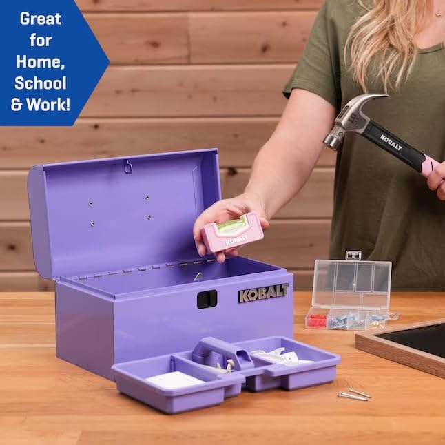 K.balt Retro Portable Mini Toolbox Lavender Steel Tool Box