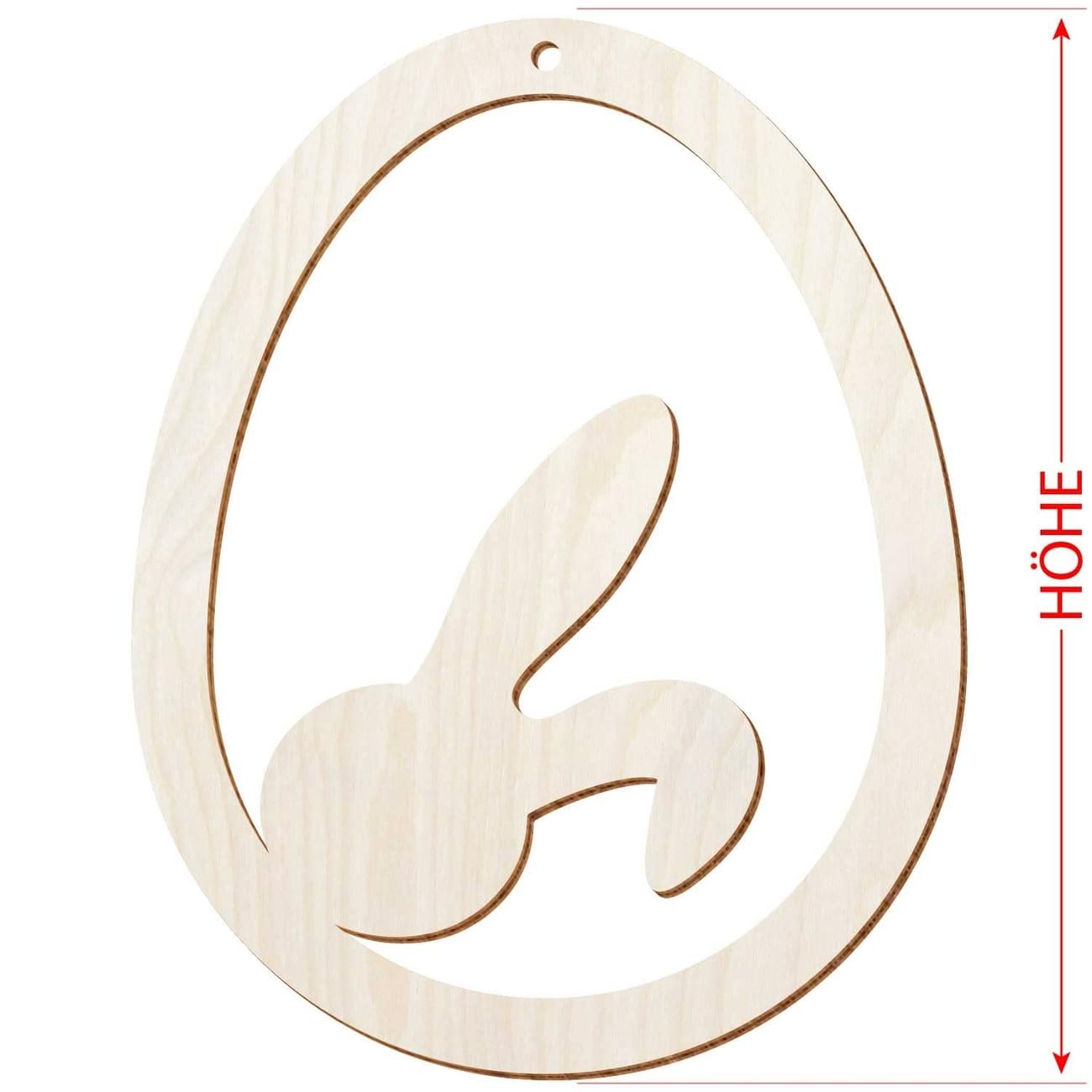 V1 - Uova di Pasqua con motivo in legno di betulla naturale, decorazione per Pasqua, motivo uovo di Pasqua 4, altezza (dimensione): 45 cm di altezza