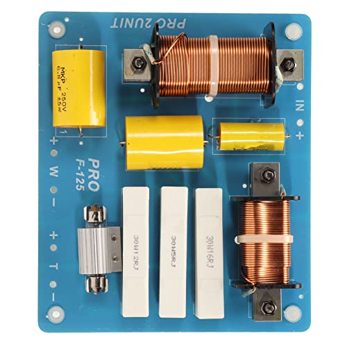 2 Way Crossover, 600W-800W Professional Treble Bass Frequency Divider for 10, 12, 15 Outdoor Speakers, Stage Speakers, Conference Speakers, etc