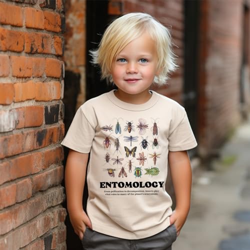Retro Bugs Entomology Toddler Shirt - Cute Gift For Insect Lover Collector - Future Entomologist Bug Collection Outfit - Boys And Girls Natural Adult, Toddler & Youth Graphic Tee3