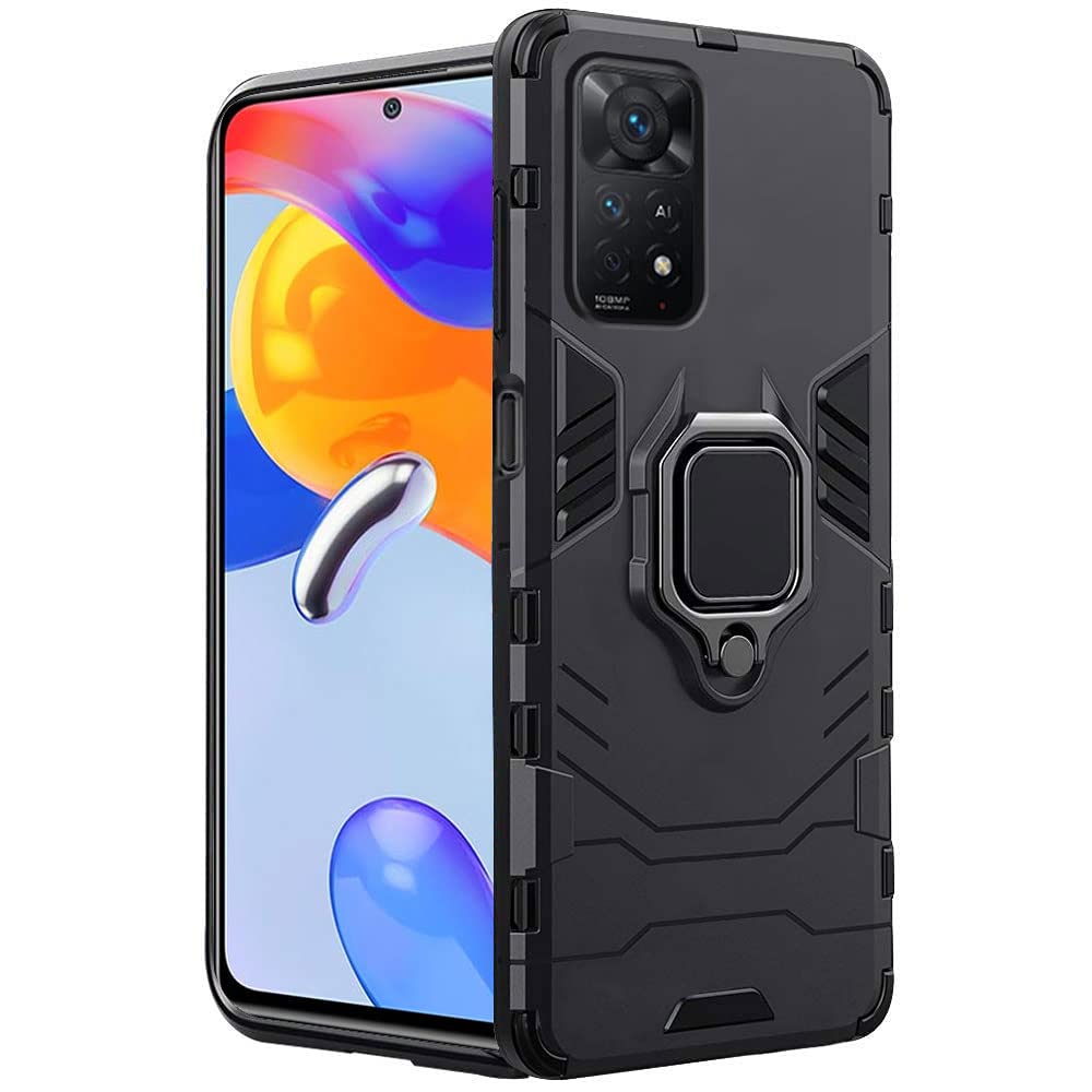 TheGiftKart Tough Armor Bumper Back Cover Case for Mi Redmi Note 11 Pro/Pro Plus 5G | Ring Holder & Kickstand | 360 Degree Protection Back Case for Redmi Note 11 Pro/Pro Plus 5G (PC, TPU | Black) (B09VH7L15R) Amazon Price History, Amazon Price Tracker