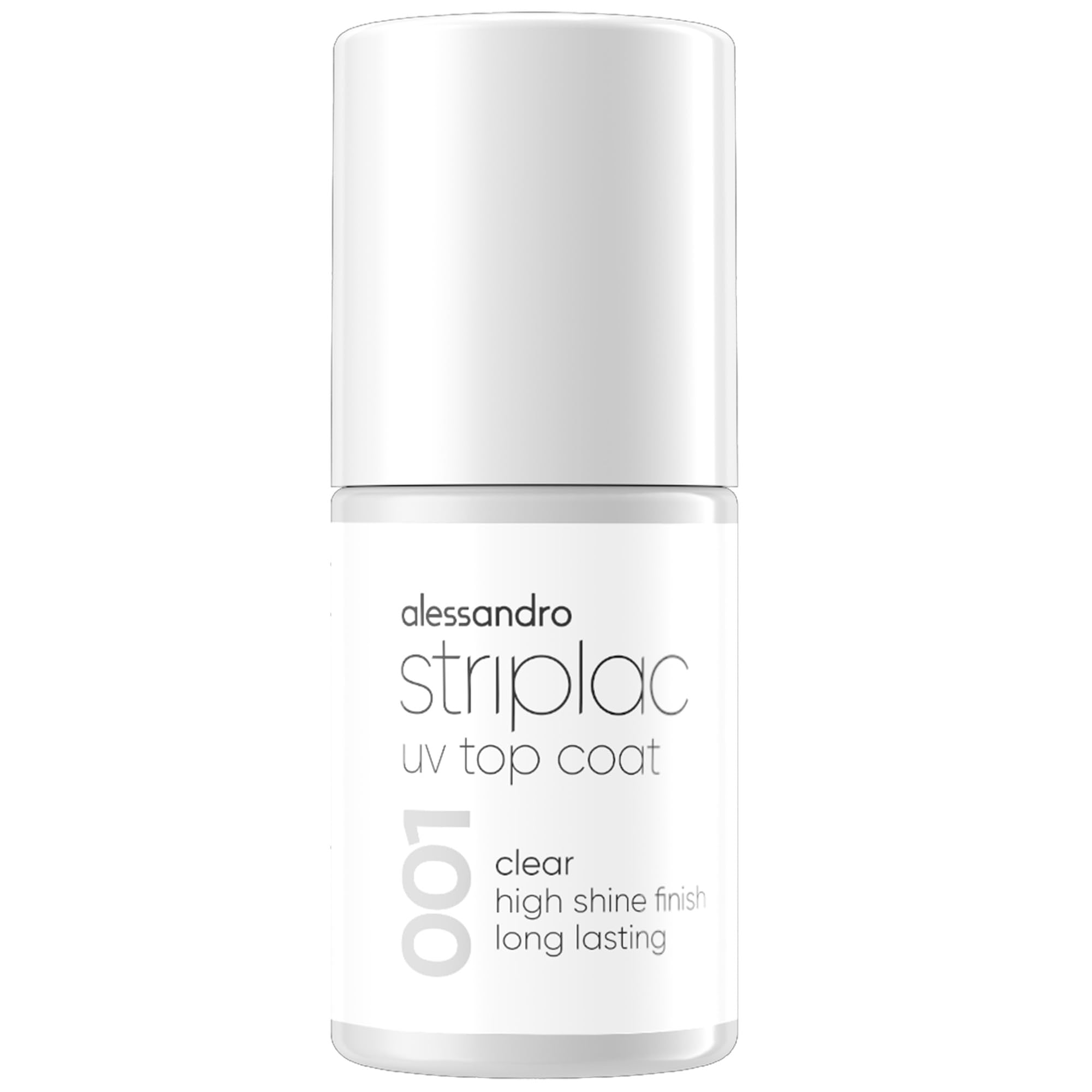 alessandro Striplac UV-Top Coat Clear - Glänzende, Kratzfeste Nägel bis zu 15 Tage - Mit & ohne Farbe Anwendbar - Schonende Abziehtechnologie - Vegan - Transparent, 6,5ml