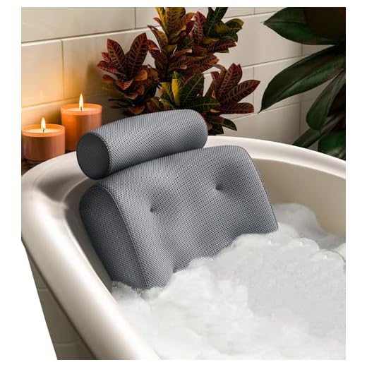 Everlasting Comfort Bath Pillow - Supports Head, Neck and Back in Tub - Bathtub Cushion
