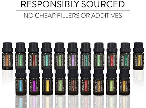 Aromatherapy Essential Oil Diffuser Gift Set - 400Ml Ultrasonic Diffuser With 20 Essential Plant Oils - 4 Timer & 7 Ambient Light Settings - Therapeutic Grade Essential Oils #TOP3