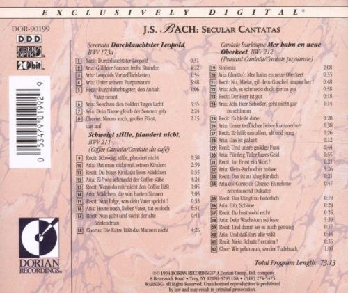 Miniatura 2 de Bach Secular Cantatas  Röschmann Saint-Celais McMillan Les Violons du Roy