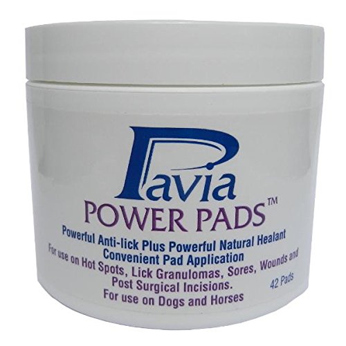 Pavia Power Pads with Natural Antibacterial Bee Propolis and Oregano Oil. Promotes Healing of Lick granulomas, sores, and incisions. 42 Pads/jar.
