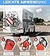 Warntafel für Italien Spanien und Portugal Fahrradträger,3 In 1 Alu Reflektierend Warnschild(50 x 50 cm) mit 4X Spannseile,Zertifizierte für Fahrradträger Heckträger & Auto Wohnmobil