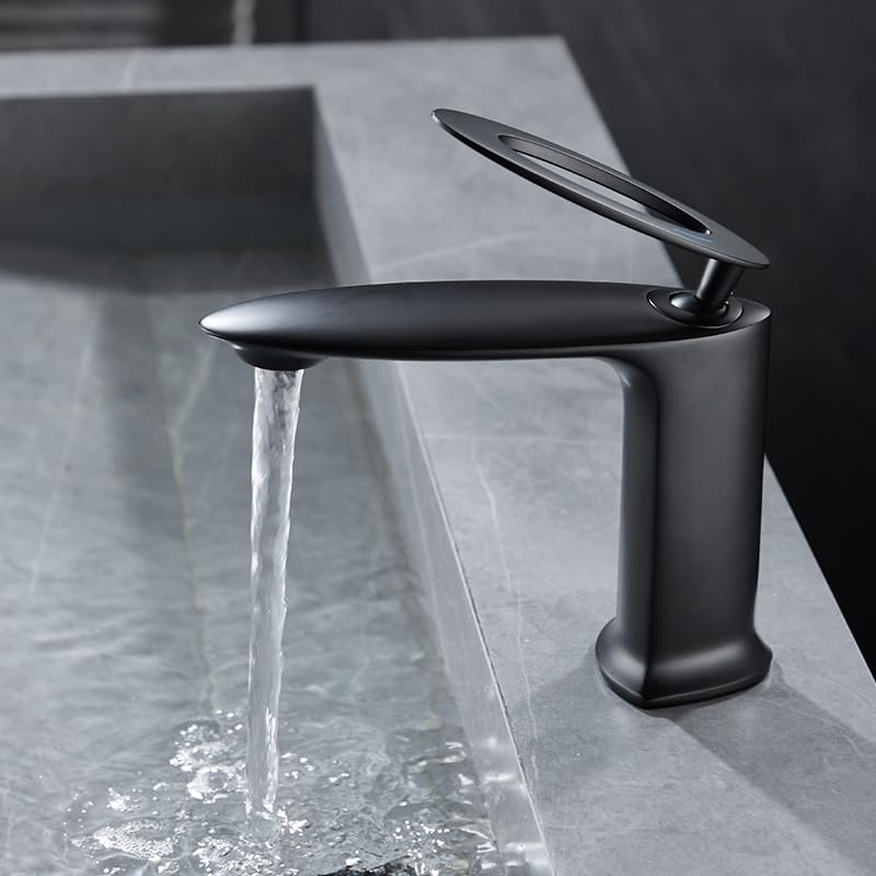 Robinet en laiton mitigeur monotrou lavabo pour installation eau chaude et froide