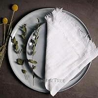 20 Serviettes En Coton Gaze 41 Cm – Style Rustique, Idéales Pour Mariages, Dîners Et Événements