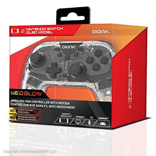 Manette Gaming Bionik Sirex Neoglow pour Nintendo Switch Neuf - vue 8