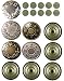 #3 Popular 17mm Bachelor Jean Buttons, Set 50 with Tool